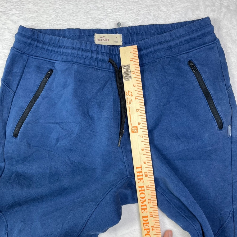 Hollister Jogger Pants Mens Small Blue Mid Rise Training Athleisure Tapered Leg - Picture 6 of 12